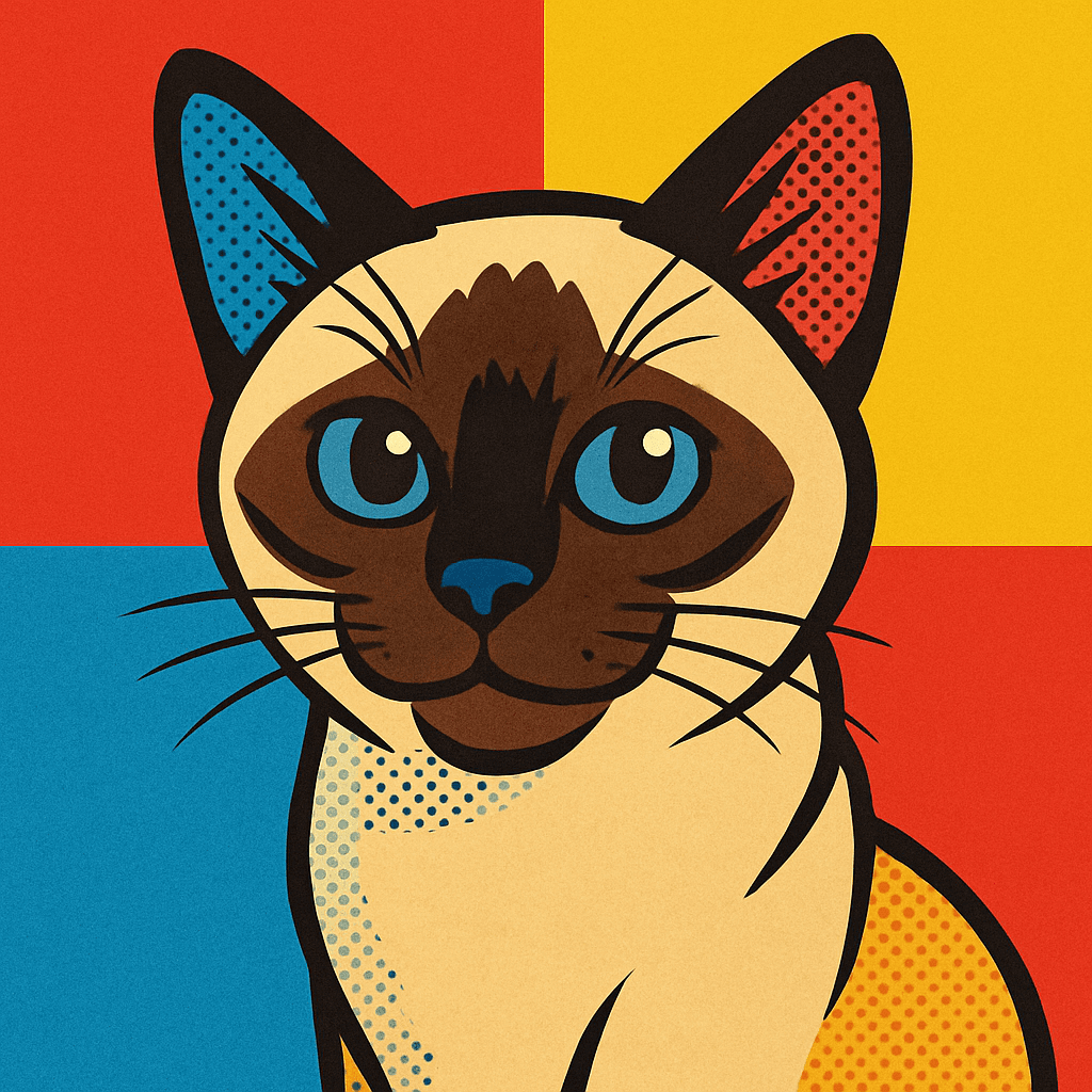 Pop art style pet portrait