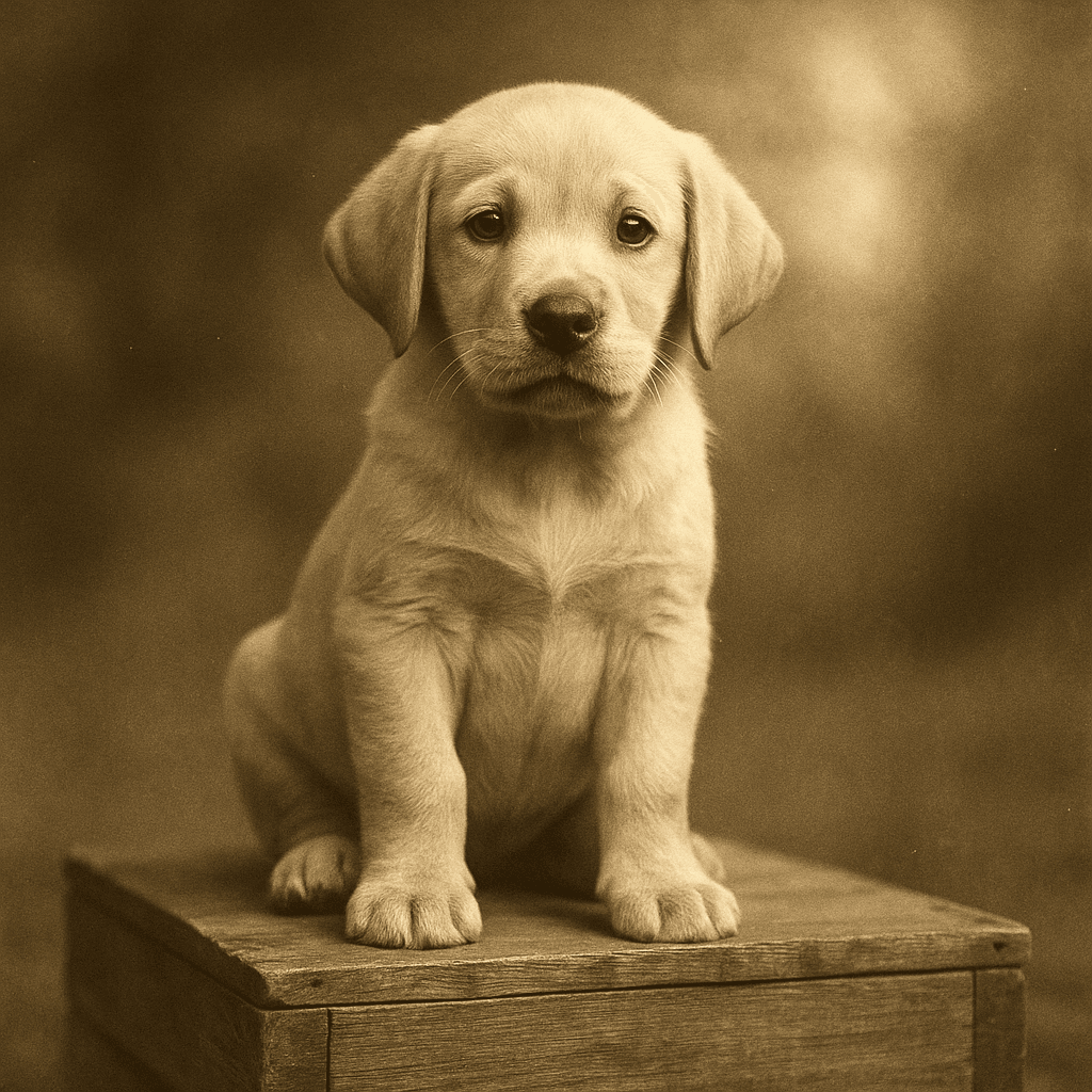 Vintage style pet portrait